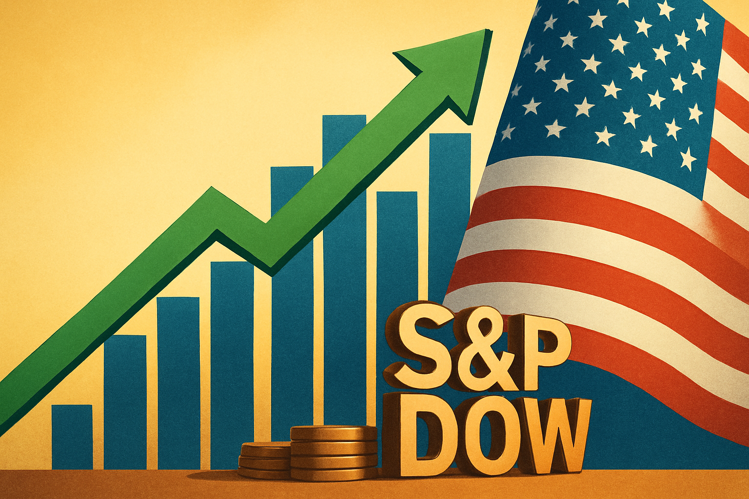 A digital illustration symbolizing significant growth and financial market opportunities, with abstract representations of upward trends and economic potential.