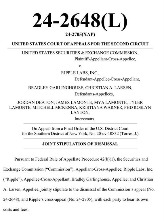 Ripple and sec finalize settlement, ending years long xrp legal battle